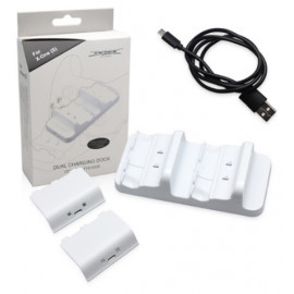 Зарядная станция XB One S Dual Charging Dock+2 шт АКБ 500 mAh White TYX-532S DOBE