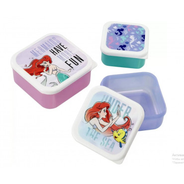 Набор контейнеров для хранения продуктов Funko Little Mermaid Pearl Anniversary 3шт UT-DI06121