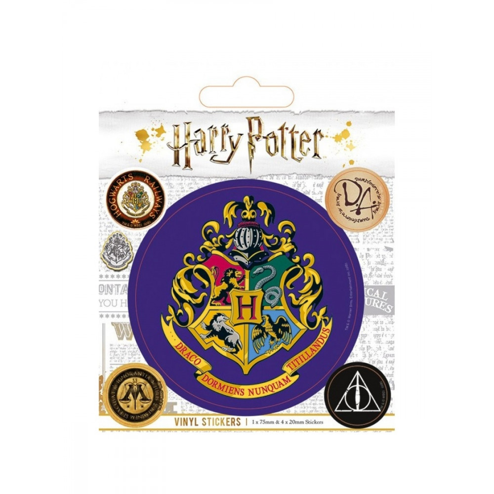 Наклейки Harry Potter (Hogwarts) Vinyl Sticker Pack 5шт PS7387
